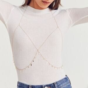 Urban Outfitter Gold Celestial Icon Bra Body Chain